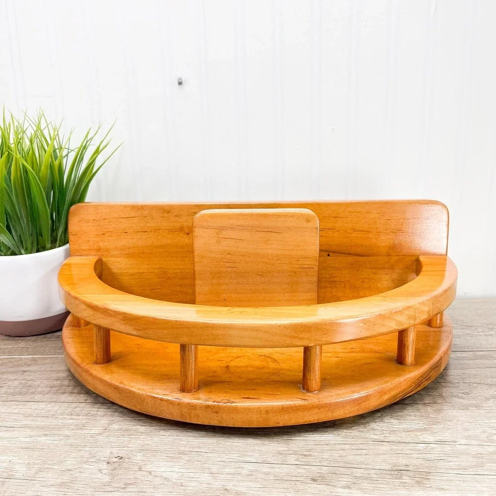 Vintage Wooden Napkin Holder:‎ Mid-Century Modern Table Decor